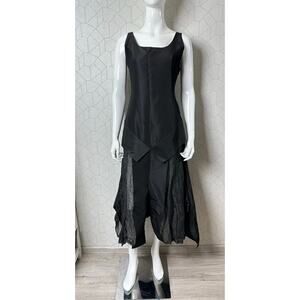 Rare Vintage Legatte 90s Whimsygoth Maxi Mesh Dress in size 3, M-L